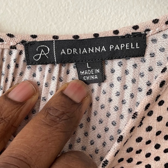 ADRIANNA Papell Bell Sleeve Shirt Size L - Picture 4 of 10